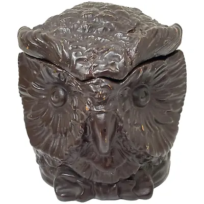 Buy Cute Collectible Antique Black Forest Eichwald Earthenware Owl Tobacco Jar  • 395£