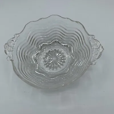 Buy Vintage Anchor Hocking Clear Wavy Scalloped Bowl, Very Good Condition 6” Across • 11.52£