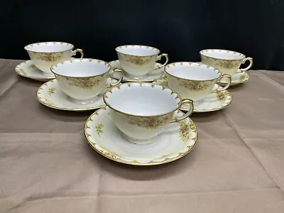 Buy Royal Embassy  LINCOLN  Porcelain ~ Set Of 6 ~ Cups & Saucers ~ 2 1/4  Tall • 46.32£
