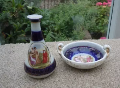 Buy Vintage Bavarian Trinket Dish And Bud Vase • 12.50£