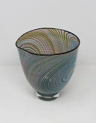Buy Thomas Maras 2005 Art Glass Swirl Centerpiece Vase • 165.37£