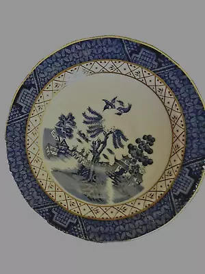 Buy Booth's 'real Old Willow' Blue White & Gold Pattern China Pin Dish /saucer Vgc • 7.99£