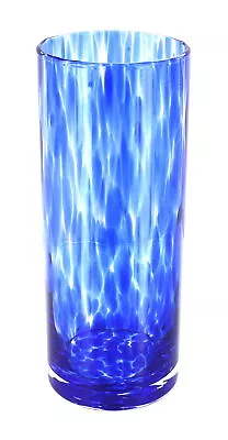 Buy Blue Rose Polish Pottery Cobalt Confetti Cylinder Vase • 27.25£