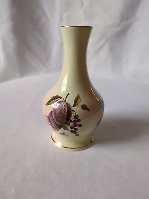 Buy Royal Worcester Palissy Small Vase Plums And Cherries Very Good Condition  • 3£
