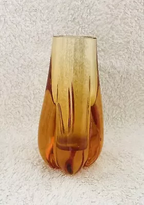 Buy Whitefriars Gold Amber FLC, Lobed Vase, ‘elephants Foot’ Patt. 9727, 1978/80 • 25£