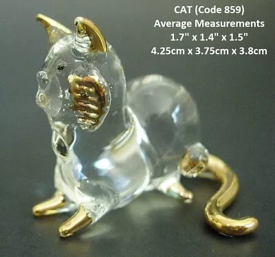 Buy Glass CAT Glass KITTEN Glass Ornament Glass Animals Decorative Glass Figurine • 5.15£