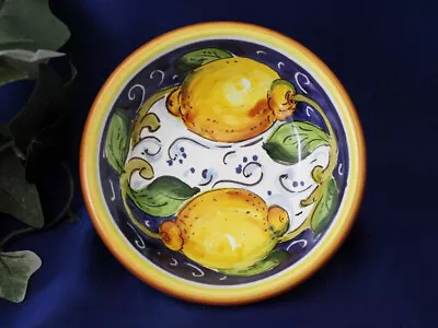 Buy Tuscany Italy Italian Pottery Limoni Lemons Olive Oil Dipping Bowl • 22.12£