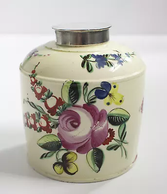 Buy LEEDS CREAMWARE TEA CADDY (1770-1790) - Antique, Handpainted, English Tea • 295£