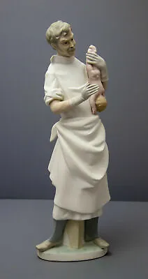 Buy Vintage Lladro Figurine  Obstetrician  Doctor W/ Baby #4763   RETIRED • 142.25£