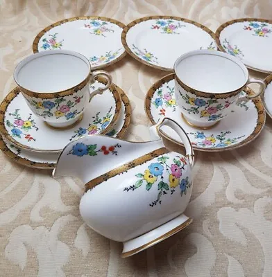 Buy PLANT TUSCAN CHINA Enamel Gilded Part Set Made For Harrods SOME DAMAGED PIECES • 8£