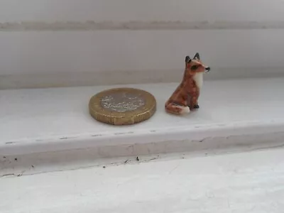 Buy Fox- Pottery -  Beautiful Brown/red Fox Tiny Miniature -  Detailed Fox Miniature • 3.30£
