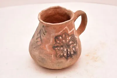 Buy OLD NATIVE American Indian Tesuque Handle VASE Pottery Jug Pitcher Painted 4.5” • 209.11£