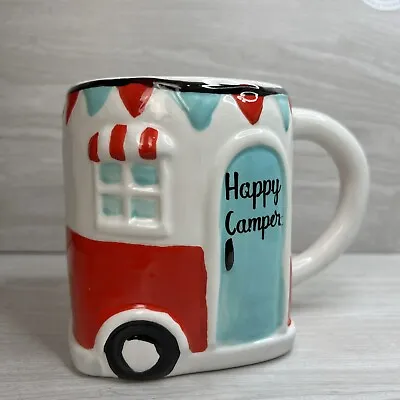 Buy HAPPY CAMPER Coffee Mug Boston Warehouse Ceramic CRAZING IN COATING USED • 3.40£