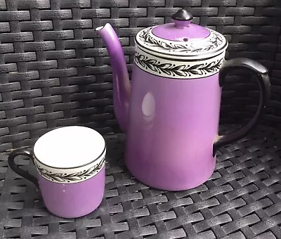 Buy Vintage Maling Cetem Ware Coffee Pot And Cup  • 14.99£