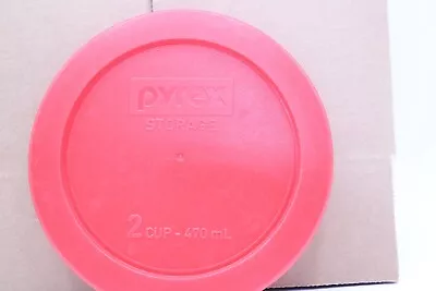 Buy Pyrex 7200-PC 4 3/4  Red Round Replacement Cover Lid For 2 Cup Glass Bowl • 9.44£