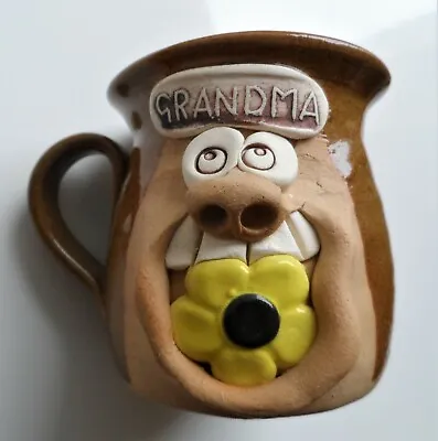 Buy Studio Pottery Grandma Ugly Mug Granny Nanna Nan Grandmother Gran Flower Cup • 11.50£