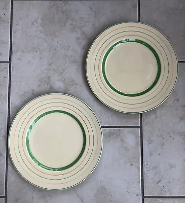 Buy Pair Of Original Clarice Cliff Newport Pottery Vintage 1930s Plates • 25£