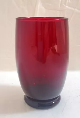 Buy 1 Anchor Hocking Ruby Red Baltic Footed Juice Glass 4.5  Tall 2.75  Wide • 4.79£