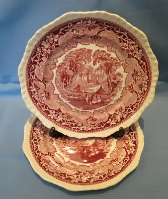 Buy Mason's Patent Ironstone China Vista England - Pink - Dinner Plate X2 - 25cm • 18.50£