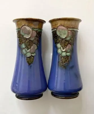 Buy Royal Doulton Lambeth Kiln Antique Vase Rare Pair Signed And Inscribed • 314.39£