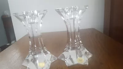 Buy Pair Of Tyrone Crystal Candlesticks, 6 Pointed Star Shape, 11 Cms High • 12£