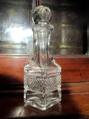Buy Georgian Cut Glass Decanter Perfume Bottle With Stopper - Work Of Art!! 4  Tall • 4.99£