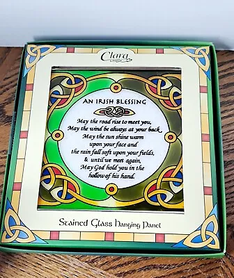 Buy Irish Blessing Window Hanging Panel Painted To Look Stained Glass 6 3/8'' H • 15.34£
