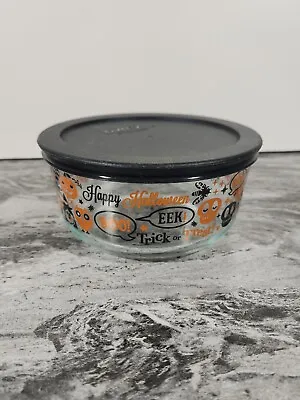 Buy Pyrex 4 Cup Happy Halloween  Storage Dish Ghost Owls With Black Plastic Lid • 20.08£