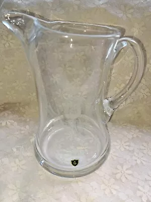 Buy Burns Crystal Glass , Etched Thistle,  Water, Juice Jug, Pitcher - Heavy Base • 12.50£