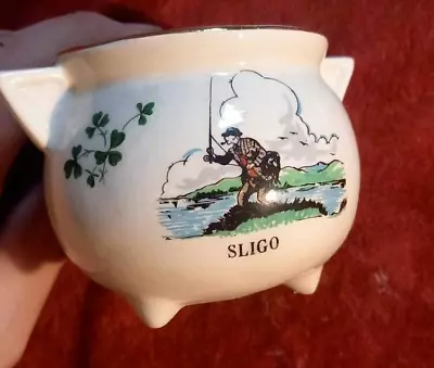 Buy Vintage Carrigaline Pottery Cork Ireland Shamrock Sligo Souvenir Pot • 0.99£