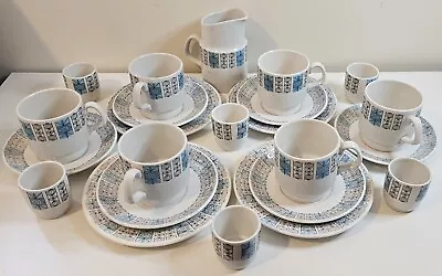 Buy Vintage  Pattern Ware Staffordshire Tea Set Cups, Saucers Side Plates, Milk Jug • 9.99£