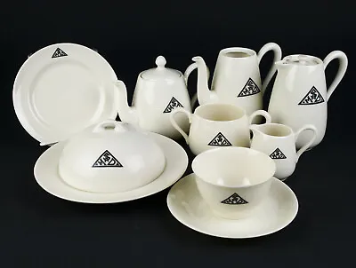 Buy Lenox Belleek Railroad Service Set, Antique Butter Dish, Cup, Coffee & Teapot • 85.25£