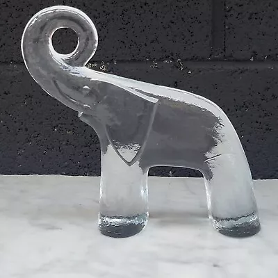 Buy Kosta Boda Sweden Art Clear Icy Glass Bertil Vallien Zoo Elephant Paperweight  • 17.97£