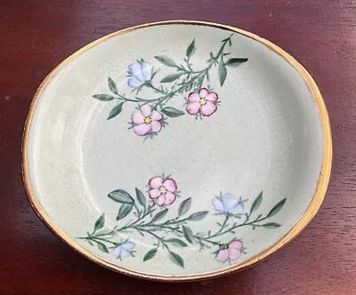 Buy British Anchor Vintage Hand Painted Pottery Green Flowered Dish • 2.99£