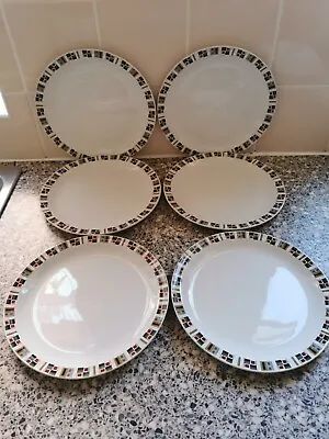 Buy 6 X Alfred Meakin Random Pattern 10  Dinner Plates Mid Century Retro • 39.99£
