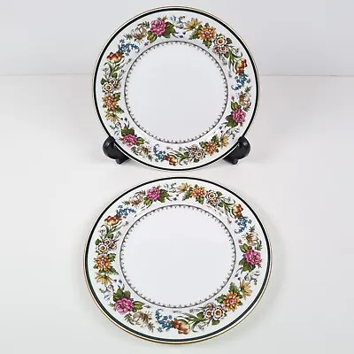 Buy Spode Tapestry Salad Plates 20cm Floral Dish Vintage Fine Bone China England X 2 • 21.68£