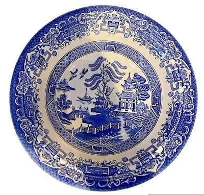 Buy BILTONS England Staffordshire Blue Willow Blue And White Bread Plate Excellent • 9.67£