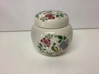 Buy Vintage Sadler England Lidded Ginger Jar / Pot- Floral And Bird Design • 5£
