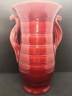 Buy Large Antique Shorter & Son Art Nouveau Twin Twist Scroll Handle Vase. C1906 • 74£