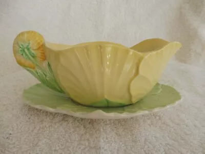 Buy Carlton Ware Novelty Yellow Sauce Boat And Saucer, Used • 5£