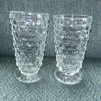 Buy Vtg Indiana Clear Glass Pedestal Tumblers Whitehall Pattern  • 11.31£