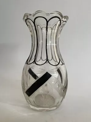 Buy Art Deco Karl Palda Geometric Bohemian Czech Cut Glass Vase C1930s 10.5cm • 15.99£