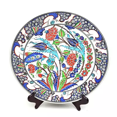 Buy Gini Kütahya Turkish Pottery Plate Wall Hang Floral Signed Handmade 12  • 75.17£