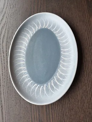 Buy Denby Echo Blue Oval Plate Platter Stoneware 10  • 9.99£