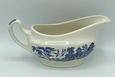 Buy Churchill Blue Willow Large Gravy Boat Blue & White China Made In England • 26.95£