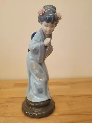 Buy Vintage Lladro Porcelain Figurine Japanese Geisha Sayonara Girl #4989 Retired • 50£