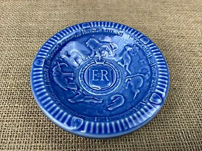 Buy Vintage Wade Pottery Queen Elizabeth Ii 1953 Coronation Blue Trinket Dish • 5£