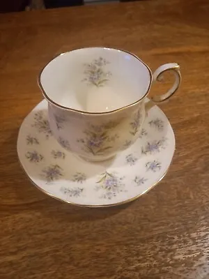 Buy Vintage Queens Forget Me Not China Tea Cup & Saucer • 7£