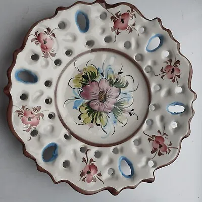 Buy Spanish / Portugese? Handpainted Decorative Wall Plate Floral • 11.99£