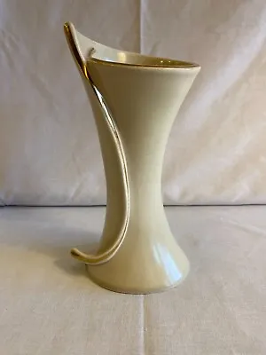 Buy Rare, Unusual Art Deco Clarice Cliff Cream With Gold Accenting Wrap Around Vase • 85£